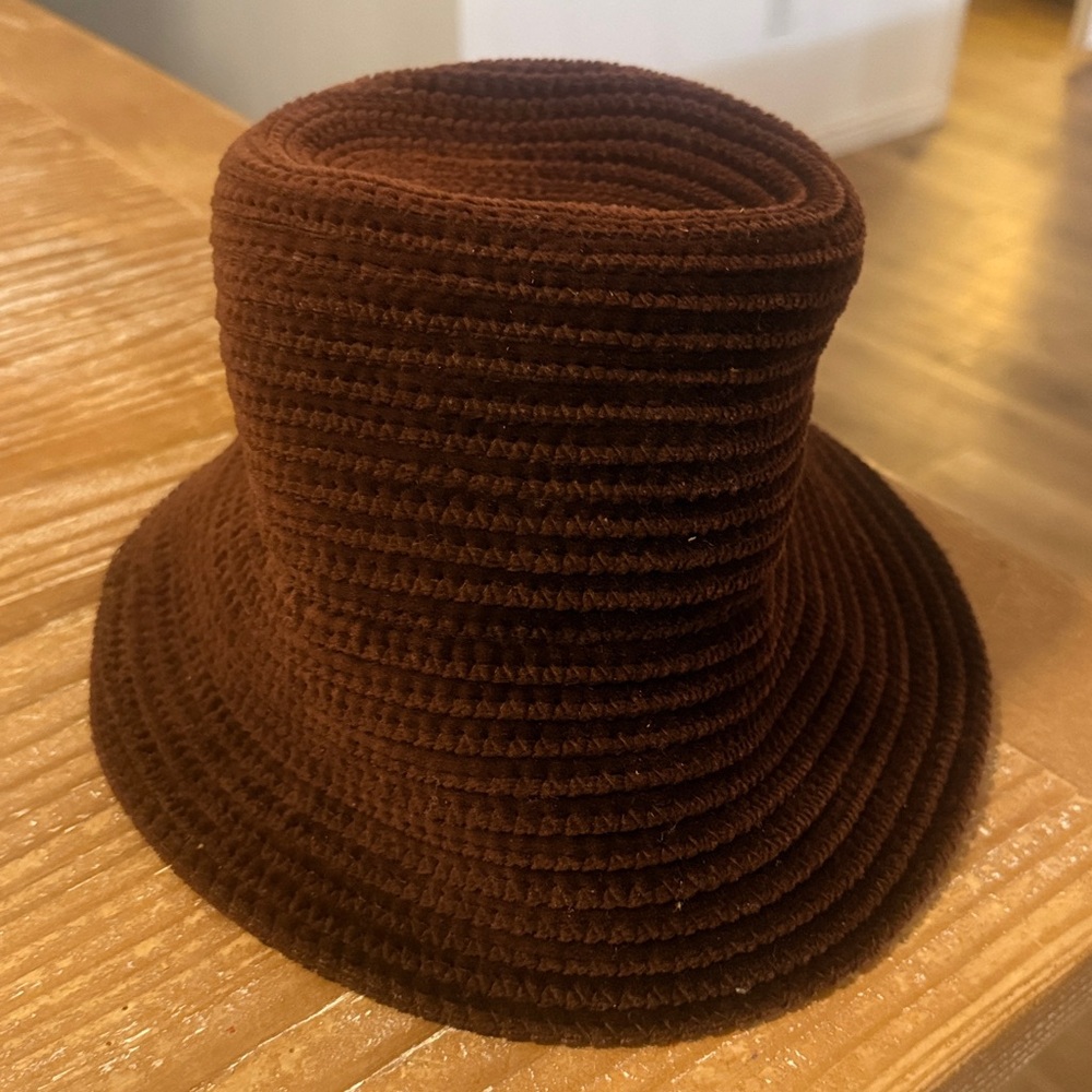 Liz Claiborne Vintage 1970s Chenille bucket Hat - Picture 2 of 7